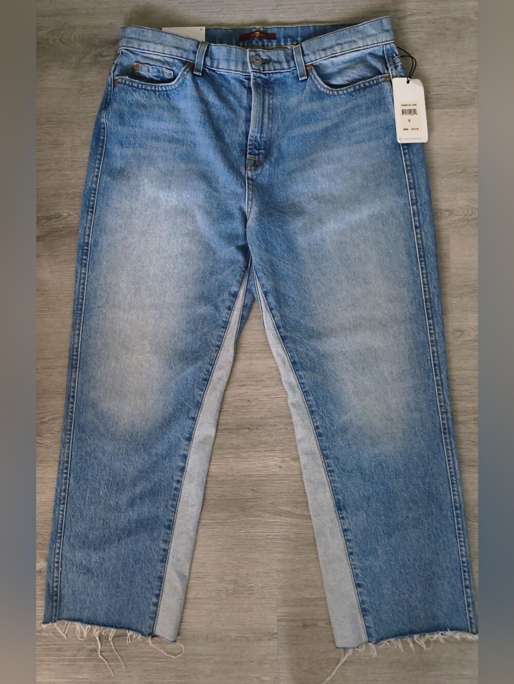 NWT Seven For All Mankind Kiki Cropped Wide Leg Jeans Size 32